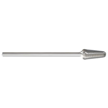 Carbide Bur,14 Deg Taper Radius,1/2" (1