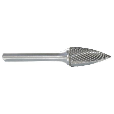 Carbide Bur,pointed Tree,1/2",single Cut