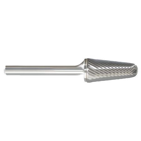 Carbide Bur,14 Deg Taper Radius,3/8" (1