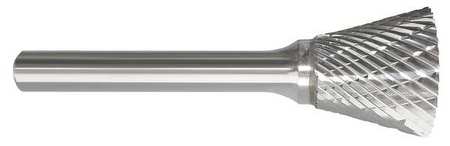 Carbide Bur,inv Cone,3/16",double Cut (1