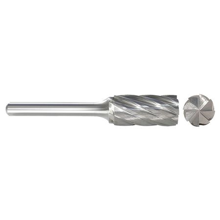 Carbide Bur,cylinder With End Cut,1/4" (