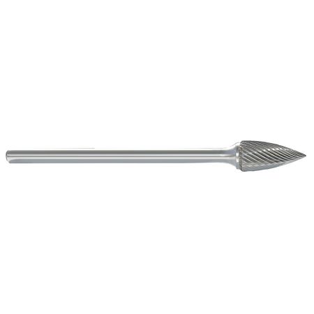 Carbide Bur,pointed Tree,1/4",single Ct