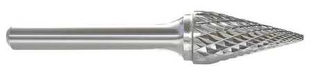 Carbide Bur,pointed Cone,1/8",double Cut