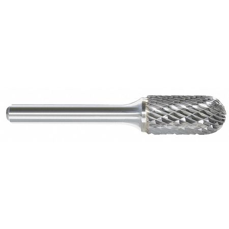 Carbide Bur,cylinder End Radius,1/8" (1