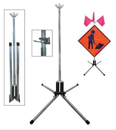 Sign Stand,roll-up,aluminum,36 In. (1 Un