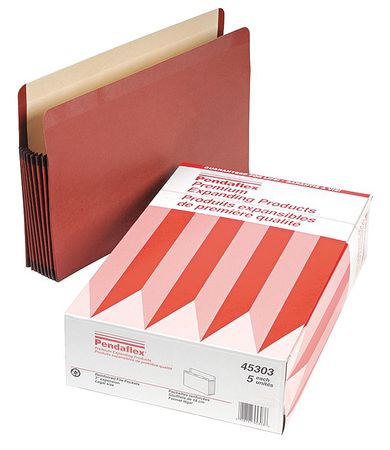 Expand File Folder,red,fiber/manila,pk5