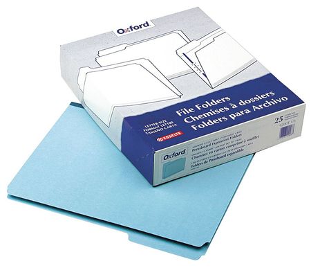 Letter File Folders,blue,pk25 (1 Units I