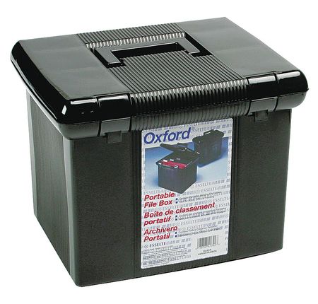 Portable File Box,black (1 Units In Ea)