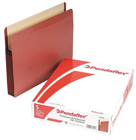 Expand File Folder,red,fiber/manila,pk5