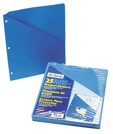 Pocket Folder,blue,11 Pt. Stock,pk25 (1