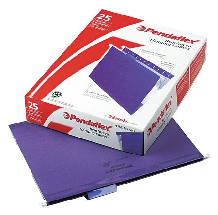 Hanging File Folders,violet,pk25 (1 Unit