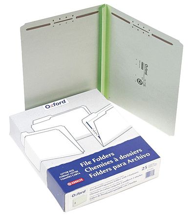 Letter File Folders,green,pk25 (1 Units