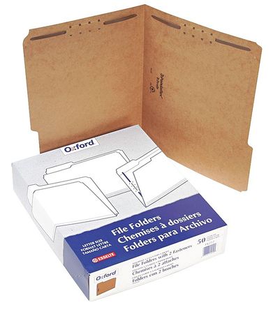 Letter File Folders,brown,pk50 (1 Units