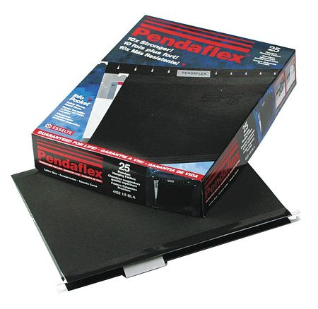 Hanging File Folders,black,pk25 (1 Units