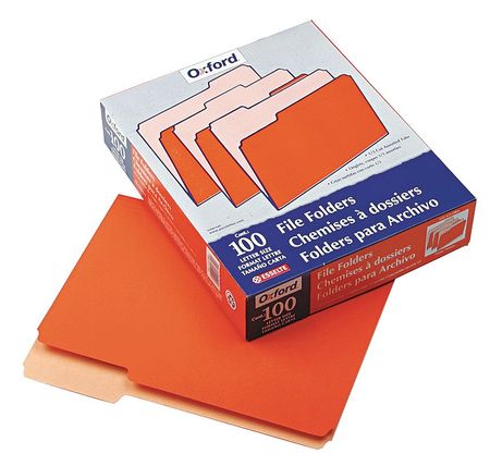 Letter File Folders,orange,pk100 (1 Unit