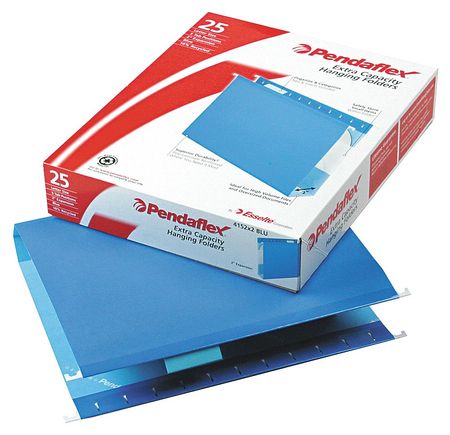 Box Hanging File Folders,blue,pk25 (1 Un