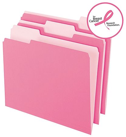 Letter File Folders,pink/lt Pink,pk100 (