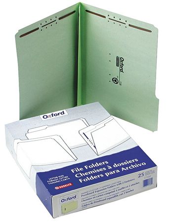 Letter File Folders,green,pk25 (1 Units