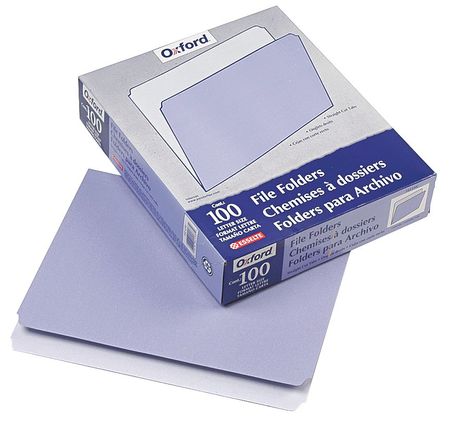 Letter File Folders,lavender,pk100 (1 Un