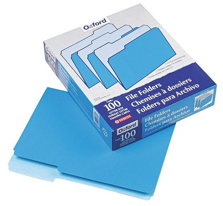 Letter File Folder,blue/light Blue,pk100