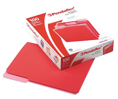 Letter File Folders,red,pk100 (1 Units I