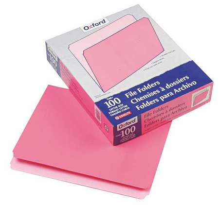 Letter File Folders,pink/lt Pink,pk100 (