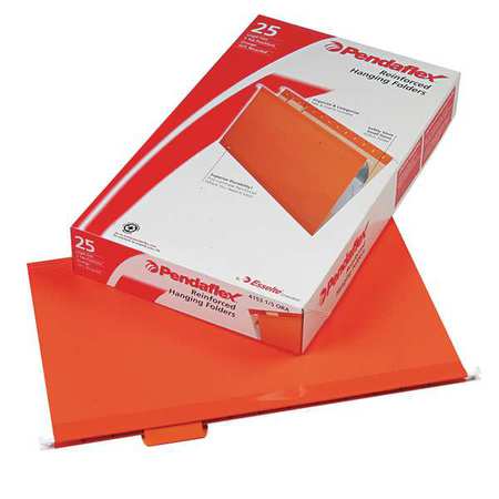 Hanging File Folders,orange,pk25 (1 Unit