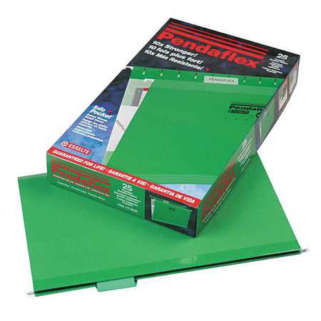 Hanging File Folders,bright Green,pk25 (