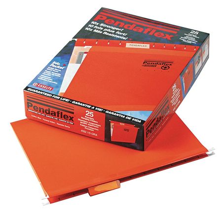 Hanging File Folders,orange,pk25 (1 Unit