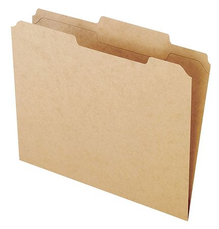 Letter File Folders,brown,pk100 (1 Units