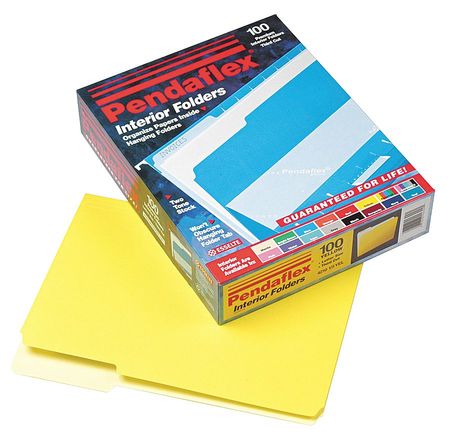 Letter File Folders,yellow,pk100 (1 Unit