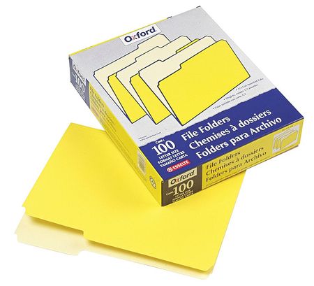 Letter File Folders,yellow,pk100 (1 Unit