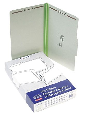 Legal File Folders,green,pk25 (1 Units I