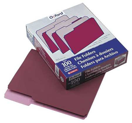 Letter File Folders,burgundy,pk100 (1 Un