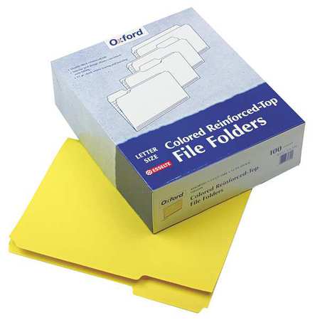 Letter File Folders,yellow,pk100 (1 Unit