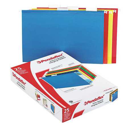 Box Hanging File Folders,assorted,pk25 (