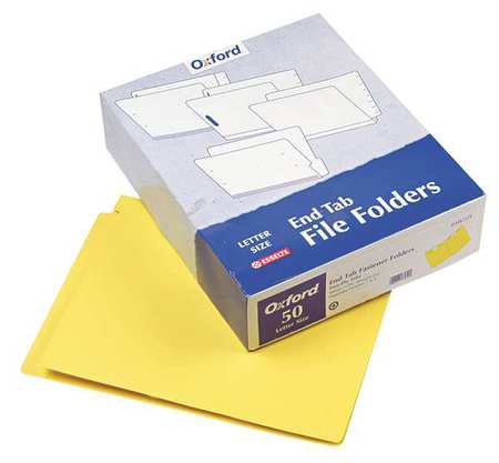 Letter File Folders,yellow,pk50 (1 Units