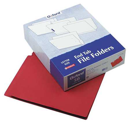 Letter File Folders,red,pk50 (1 Units In