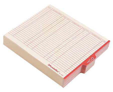 Outguides,preprinted Tabs,red,pk100 (1 U