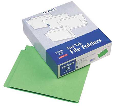 Letter File Folders,green,pk50 (1 Units