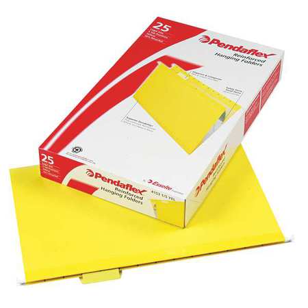 Hanging File Folders,yellow,pk25 (1 Unit