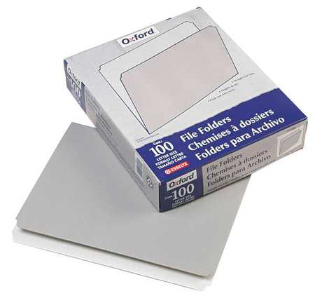 Letter File Folders,gray/lt Gray,pk100 (