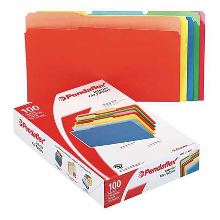 Legal File Folders,assorted,pk100 (1 Uni