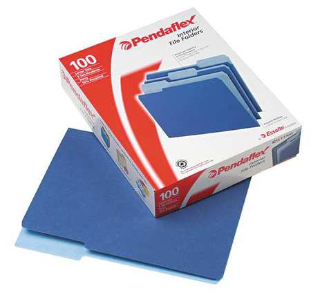 Letter File Folders,navy Blue,pk100 (1 U