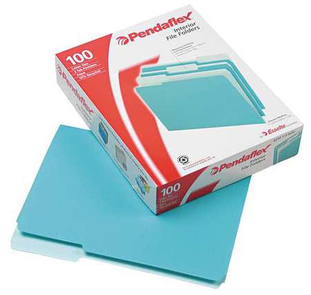 Letter File Folders,aqua,pk100 (1 Units