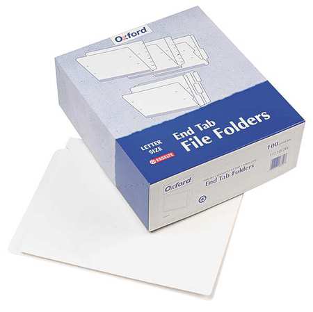 Letter File Folders,white,pk100 (1 Units