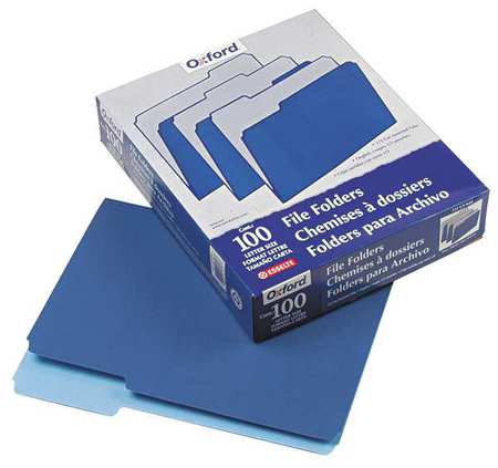 Letter File Folders,nvy Blue,pk100 (1 Un