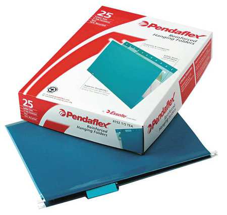 Hanging File Folders,teal,pk25 (1 Units