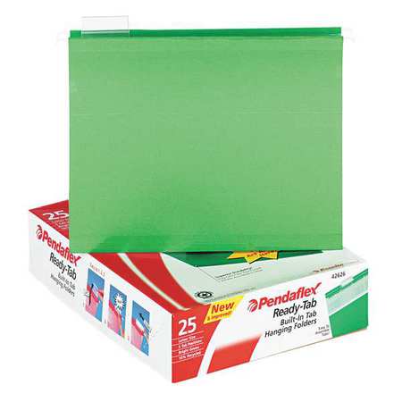 Hanging File Folders,bright Green,pk25 (