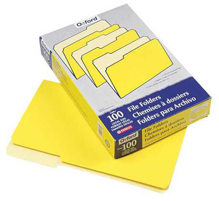 Legal File Folders,yellow,pk100 (1 Units